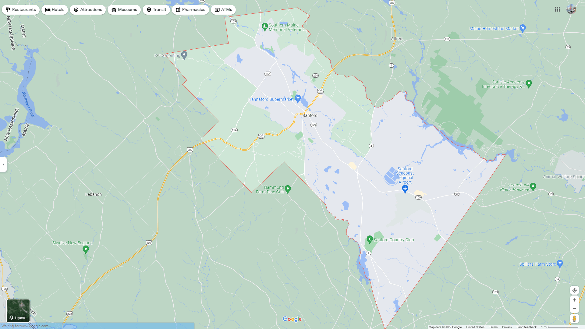 Sanford Maine Map